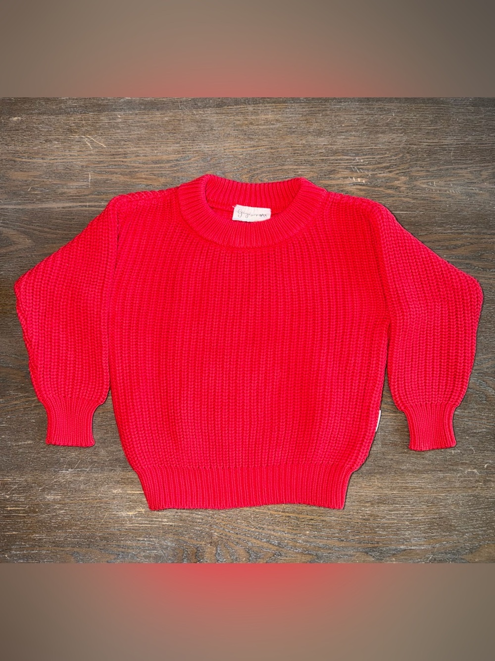 Gigi and Max True Red Sweater size 6-12 mo